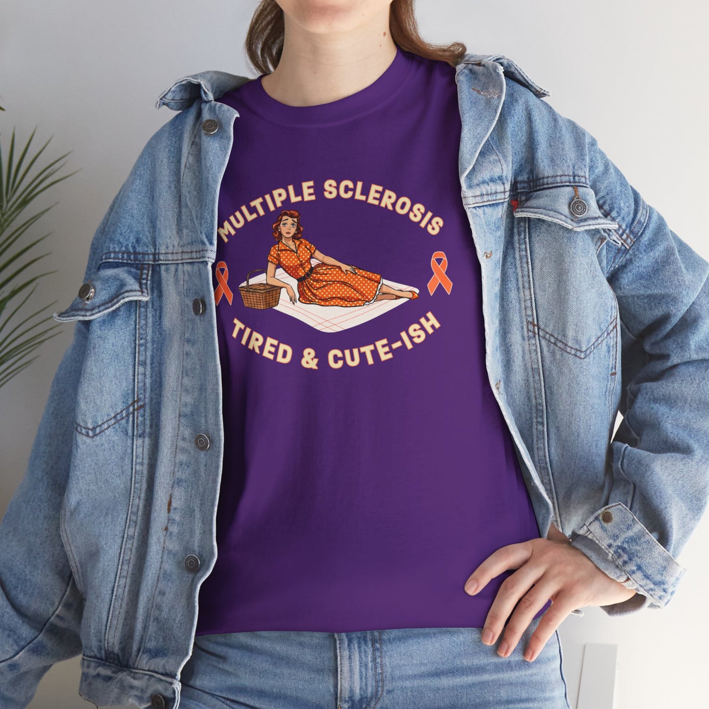 Empowering MS Awareness Tee: Tired & Cute-ish | Supportive Gift, Casual Wear, Disability Awareness, Motivational Apparel, Everyday Style