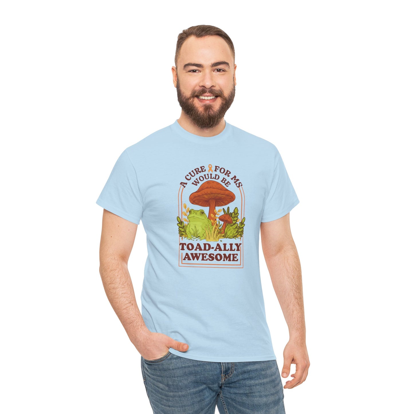 A Toad-ally Awesome Cure for MS T-Shirt Unisex Adult, Funny Mushroom Shirt, Nature Lover Gift, MS Awareness