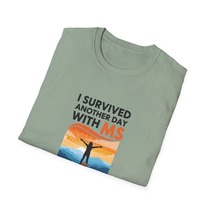 I Survived Another Day with MS T-Shirt | Multiple Sclerosis Awareness Tee | Chronic Illness Warrior Shirt