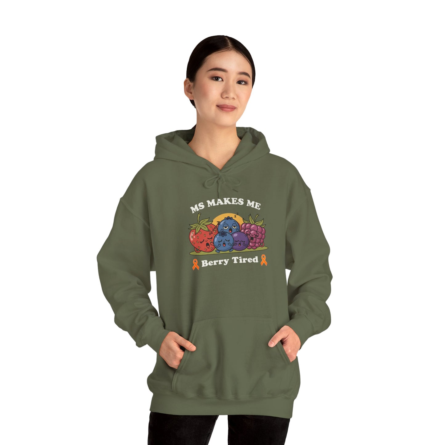 Berry Tired Hoodie - Funny Fruit Sweatshirt, Unisex Apparel, Cute Gift for Fruit Lovers, Cozy Wear, Humor Clothing
