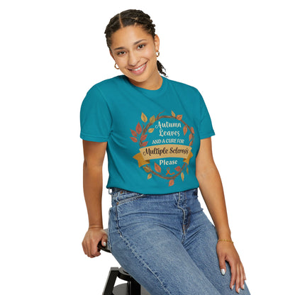 Autumn Leaves Multiple Sclerosis Awareness T-shirt, Unisex Graphic Tee, Fall Fashion, Support MS Research, Gift for Her