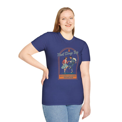 Foot Drop Bop Awareness T-Shirt, Unisex Graphic Tee for Multiple Sclerosis Awareness, Comfortable Casual Wear, Gift for MS Advocates