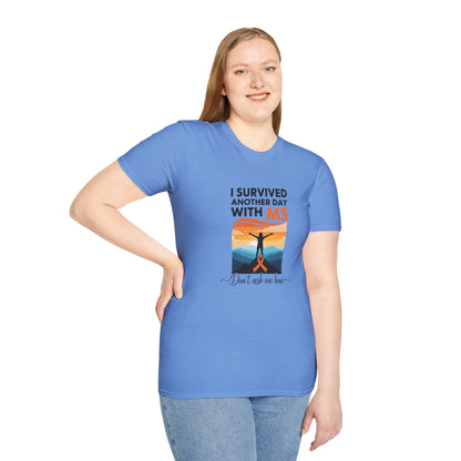 I Survived Another Day with MS T-Shirt | Multiple Sclerosis Awareness Tee | Chronic Illness Warrior Shirt