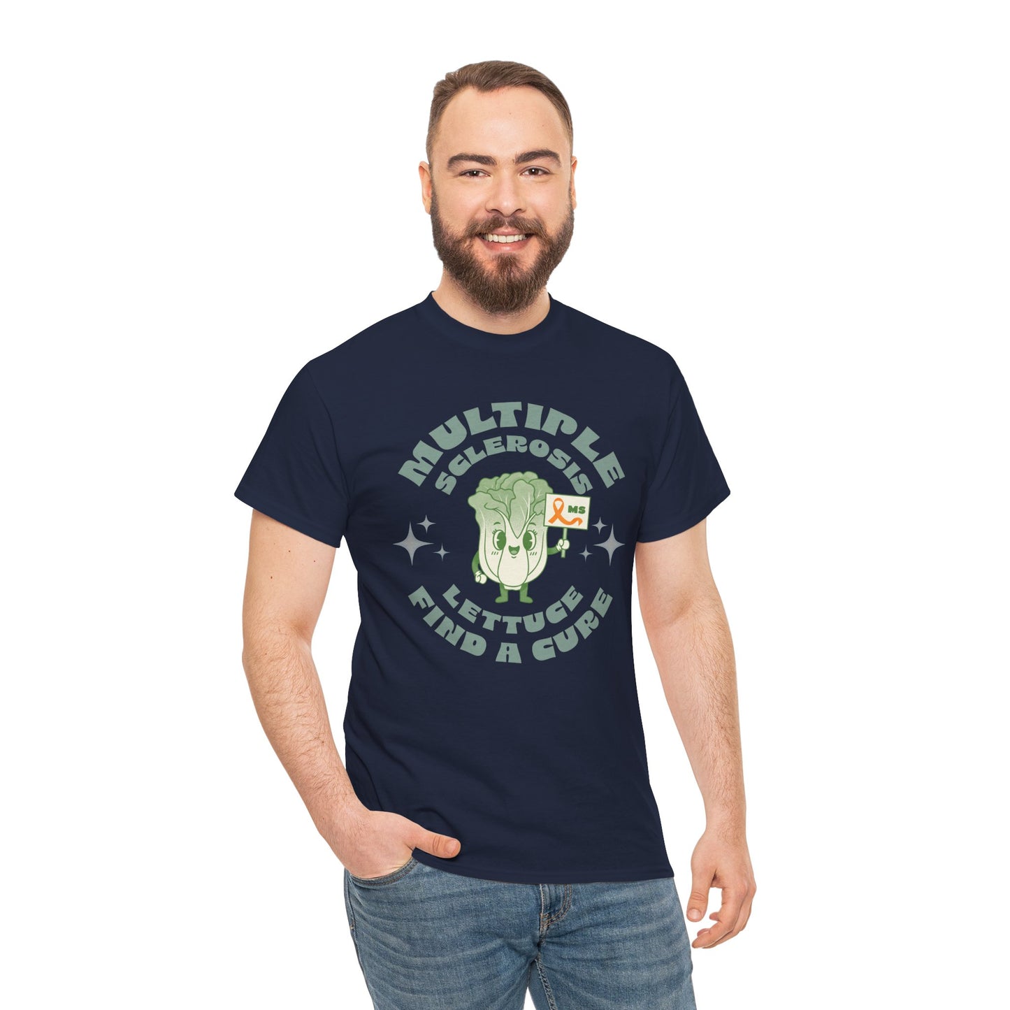 MS Awareness Punny Lettuce Find A Cure - Tee Unisex Adult for MS warriors, supporters, awareness
