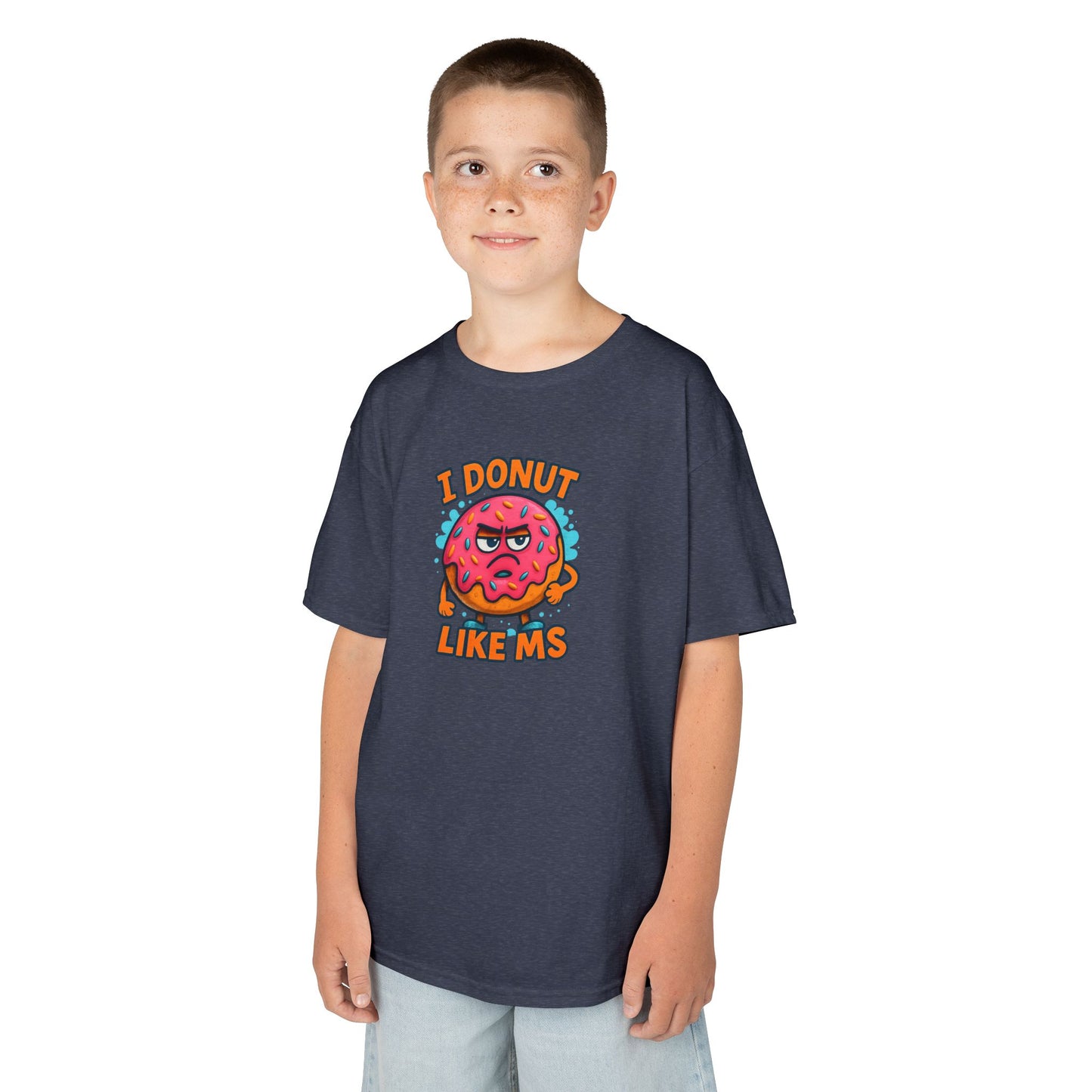 Kids "I Donut Like MS" T-Shirt | Youth Support Shirt for a Loved One with MS | Children's Chronic Illness Awareness Tee
