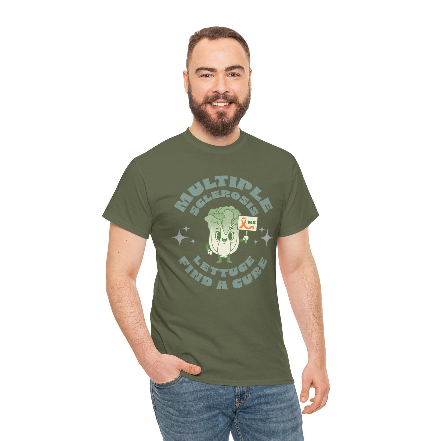 MS Awareness Punny Lettuce Find A Cure - Tee Unisex Adult for MS warriors, supporters, awareness
