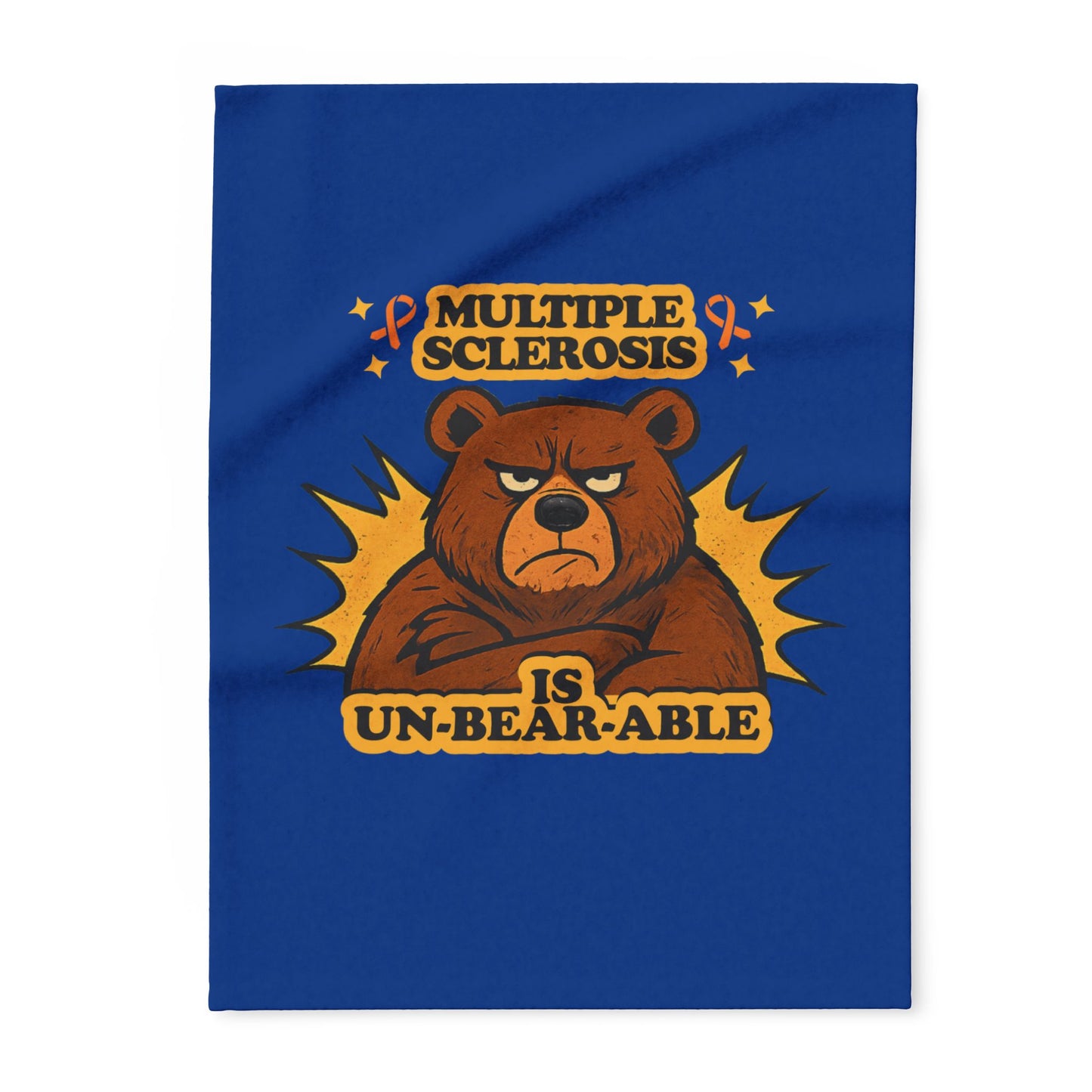 MS Is Un-Bear-Able Arctic Fleece Blanket- Funny MS Awareness