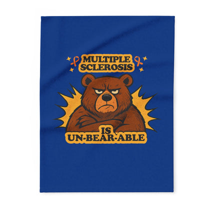 MS Is Un-Bear-Able Arctic Fleece Blanket- Funny MS Awareness