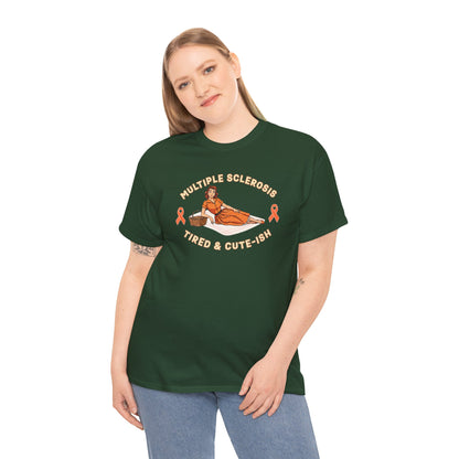 Empowering MS Awareness Tee: Tired & Cute-ish | Supportive Gift, Casual Wear, Disability Awareness, Motivational Apparel, Everyday Style