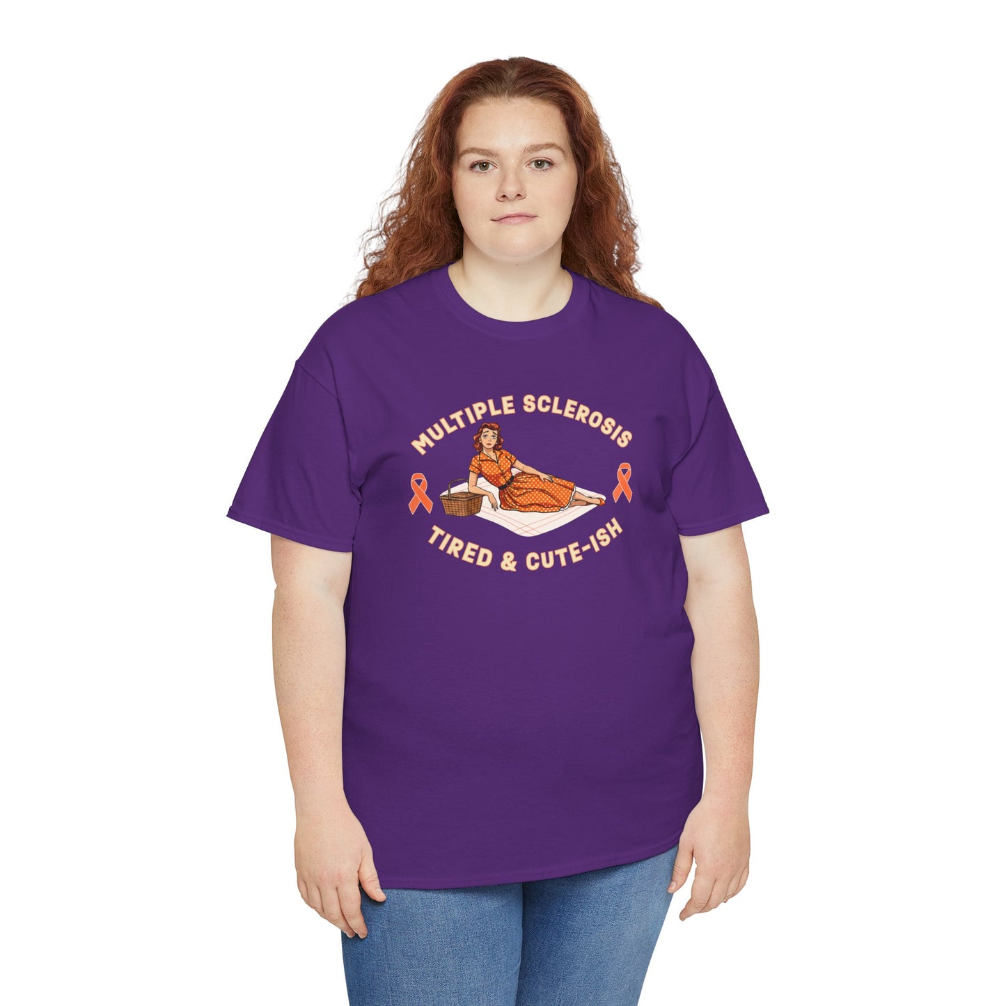Empowering MS Awareness Tee: Tired & Cute-ish | Supportive Gift, Casual Wear, Disability Awareness, Motivational Apparel, Everyday Style