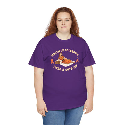 Empowering MS Awareness Tee: Tired & Cute-ish | Supportive Gift, Casual Wear, Disability Awareness, Motivational Apparel, Everyday Style