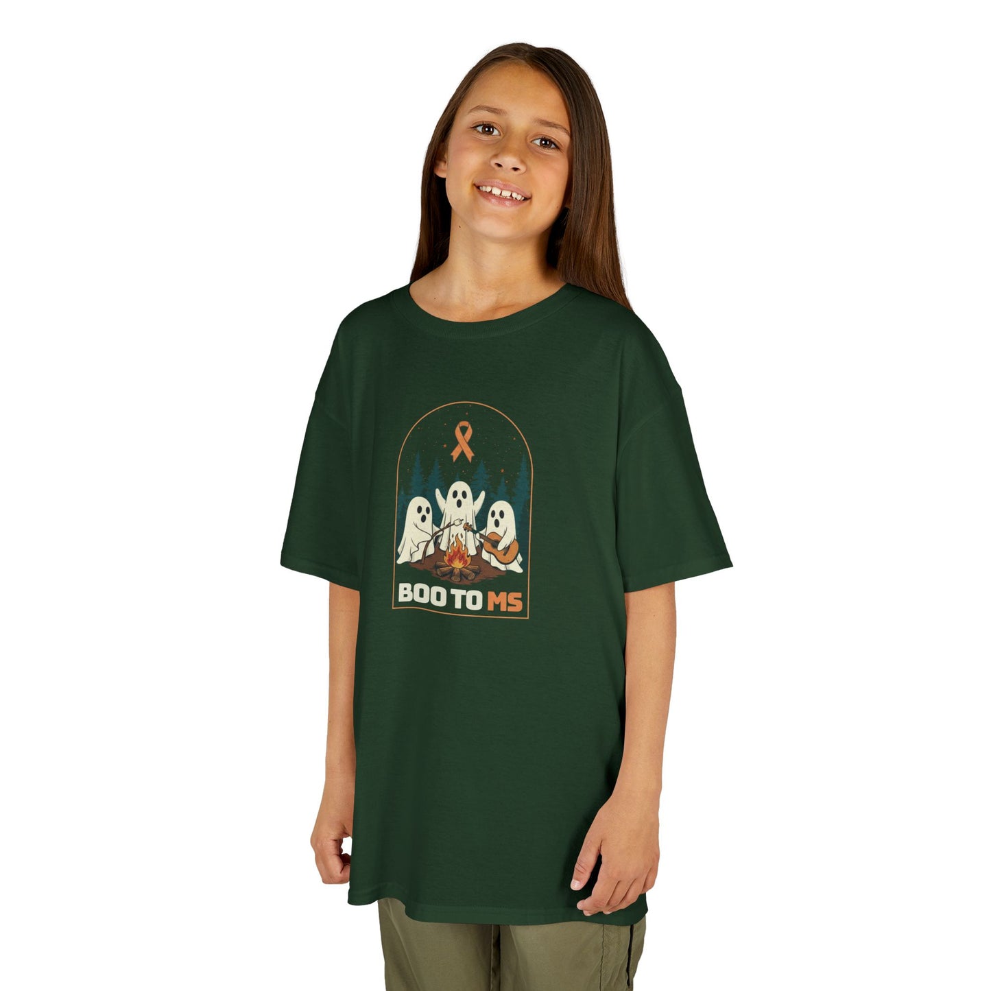 Kids Cute Boo to MS - Unisex Tee Kids for Halloween and Multiple Sclerosis Awareness