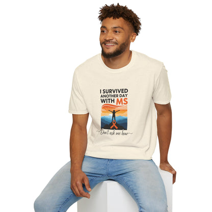 I Survived Another Day with MS T-Shirt | Multiple Sclerosis Awareness Tee | Chronic Illness Warrior Shirt