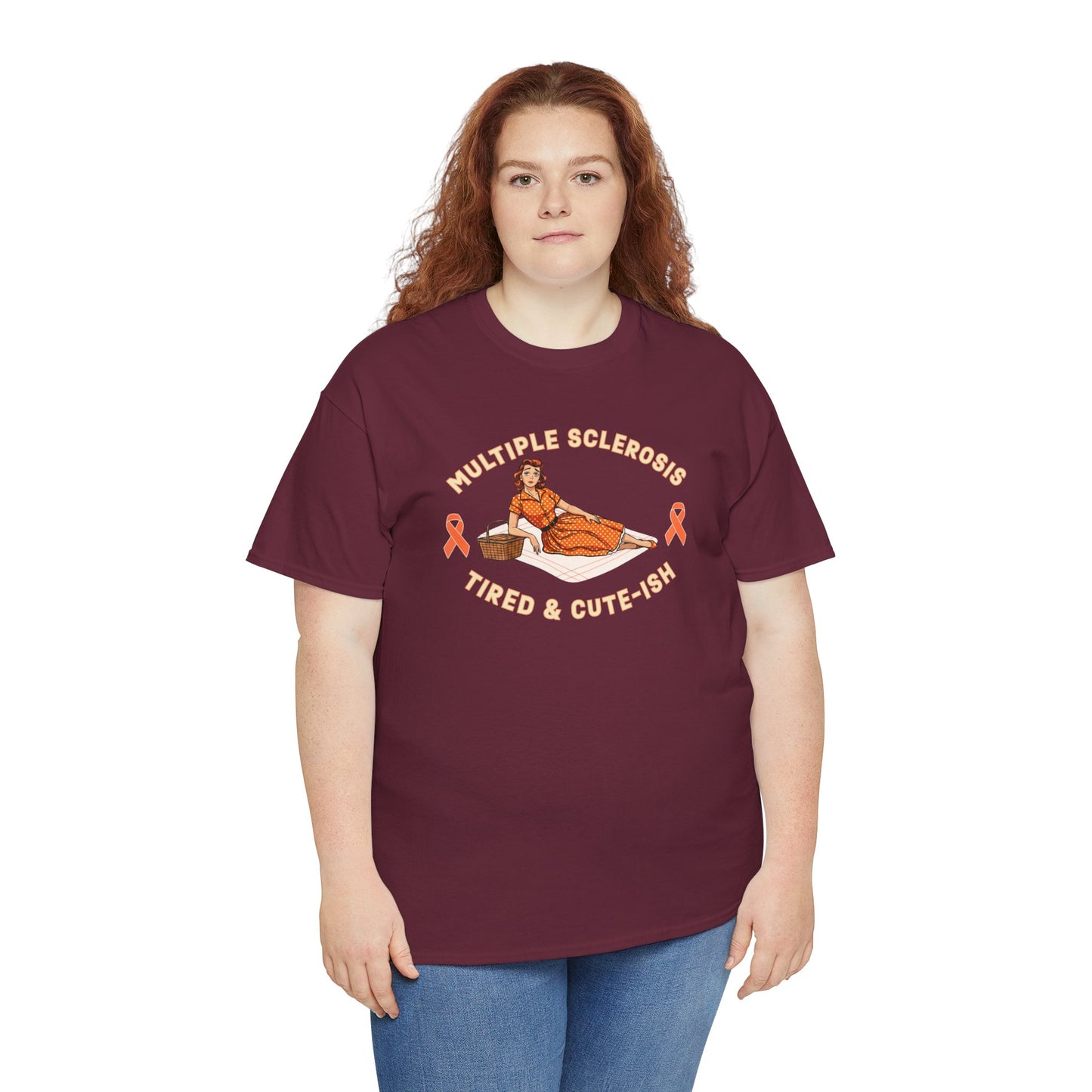 Empowering MS Awareness Tee: Tired & Cute-ish | Supportive Gift, Casual Wear, Disability Awareness, Motivational Apparel, Everyday Style