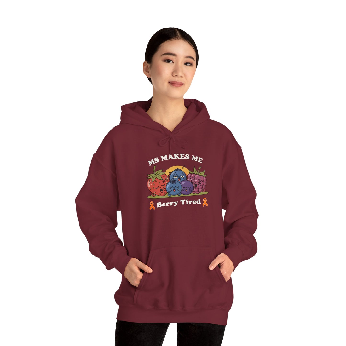 Berry Tired Hoodie - Funny Fruit Sweatshirt, Unisex Apparel, Cute Gift for Fruit Lovers, Cozy Wear, Humor Clothing