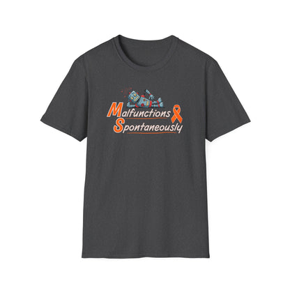Funny Unisex Softstyle T-Shirt -MS 'Malfunctions Spontaneously' - Casual Wear, Gift for Tech Lovers, Humor Tee, Birthday Present, Geeky [...]