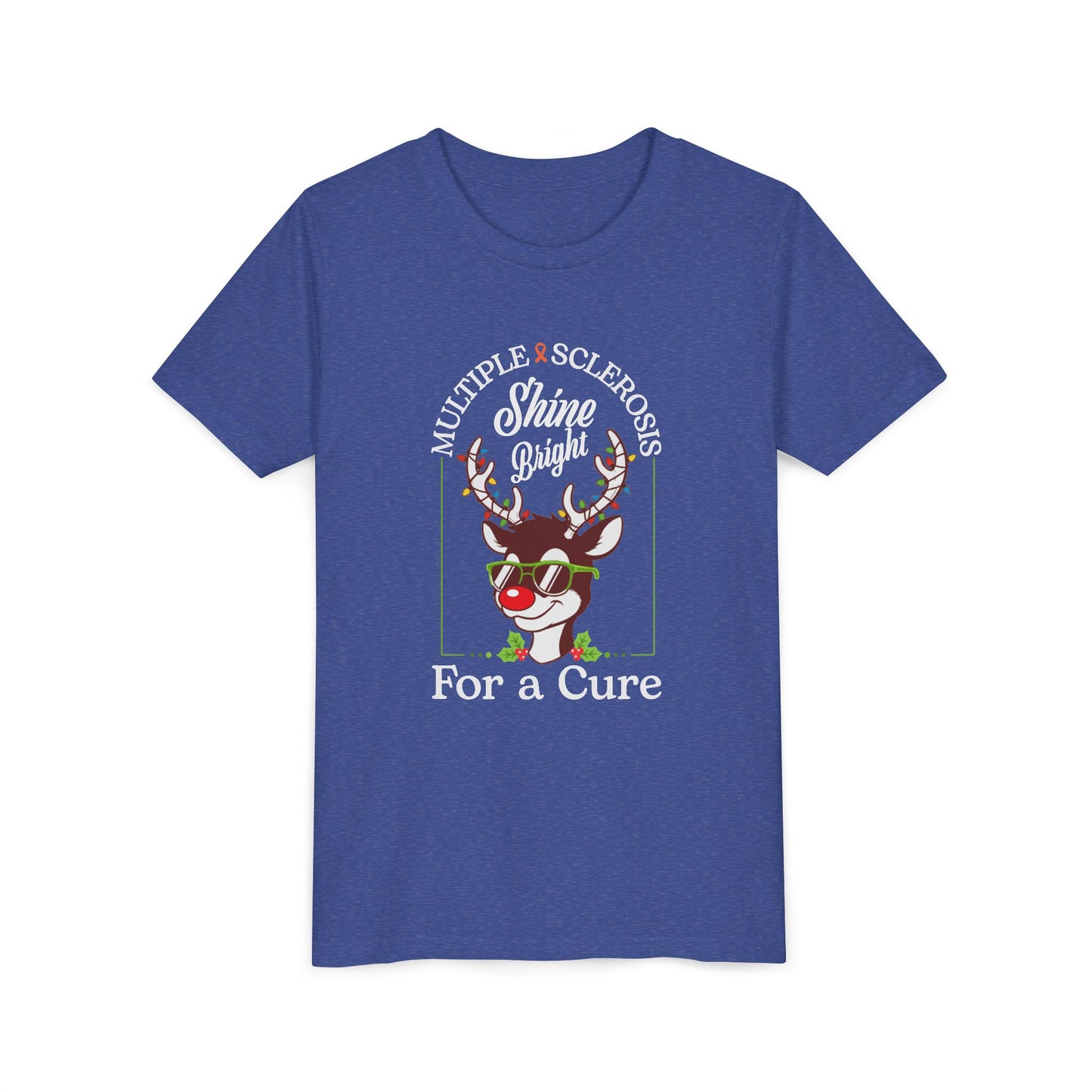 Youth Shine Bright For a Cure Tee MS Awareness Holiday Shirt