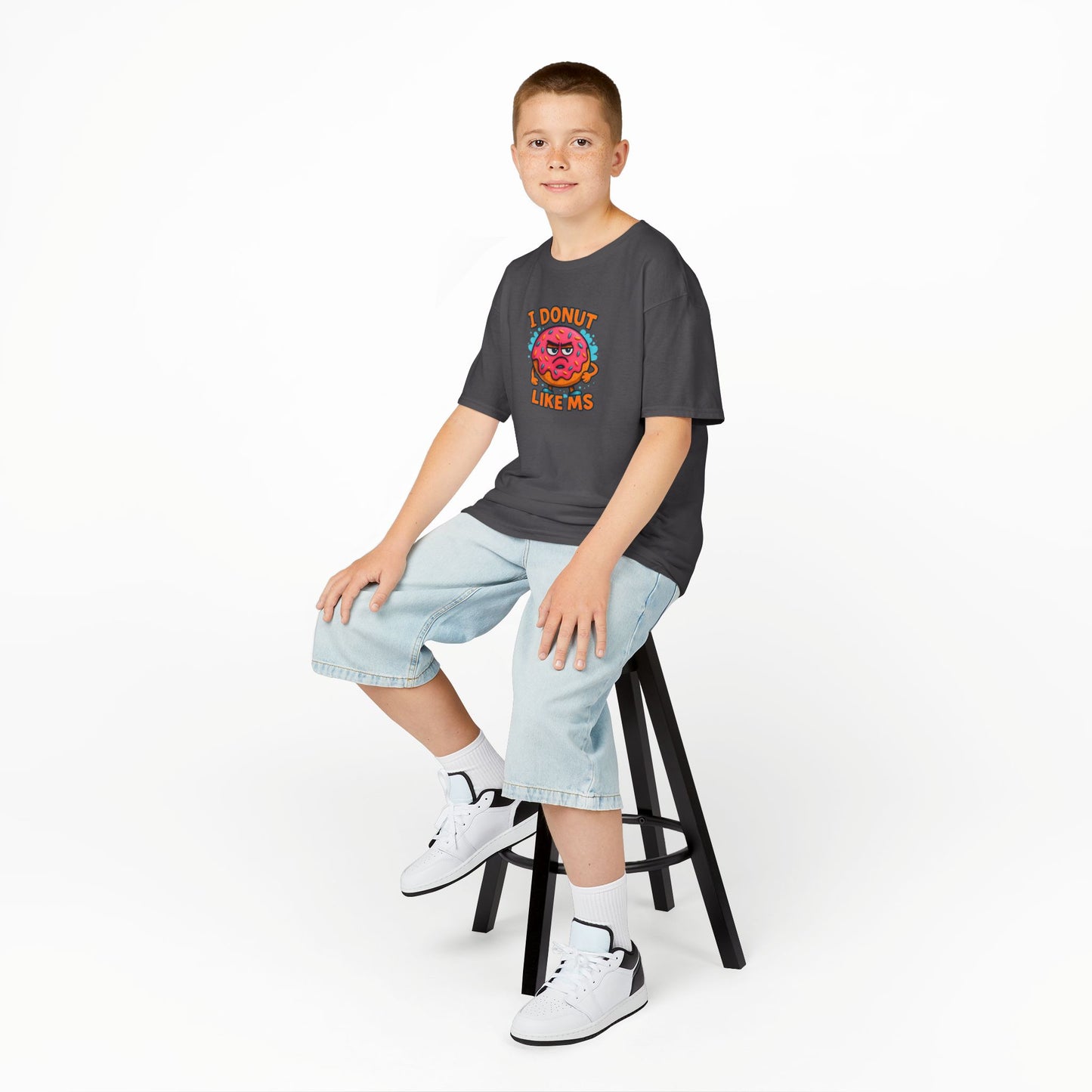 Kids "I Donut Like MS" T-Shirt | Youth Support Shirt for a Loved One with MS | Children's Chronic Illness Awareness Tee