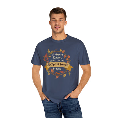 Autumn Leaves Multiple Sclerosis Awareness T-shirt, Unisex Graphic Tee, Fall Fashion, Support MS Research, Gift for Her
