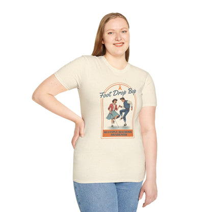Foot Drop Bop Awareness T-Shirt, Unisex Graphic Tee for Multiple Sclerosis Awareness, Comfortable Casual Wear, Gift for MS Advocates