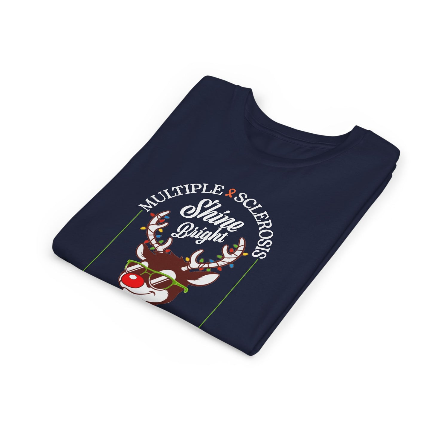 Youth Shine Bright For a Cure Tee MS Awareness Holiday Shirt