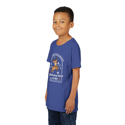 Youth "Jingle All The Way To A CURE" Short Sleeve Tee for Multiple Sclerosis Awareness