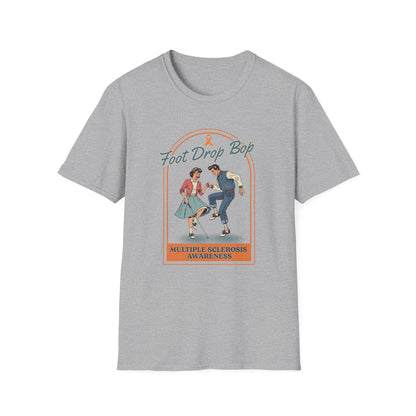 Foot Drop Bop Awareness T-Shirt, Unisex Graphic Tee for Multiple Sclerosis Awareness, Comfortable Casual Wear, Gift for MS Advocates