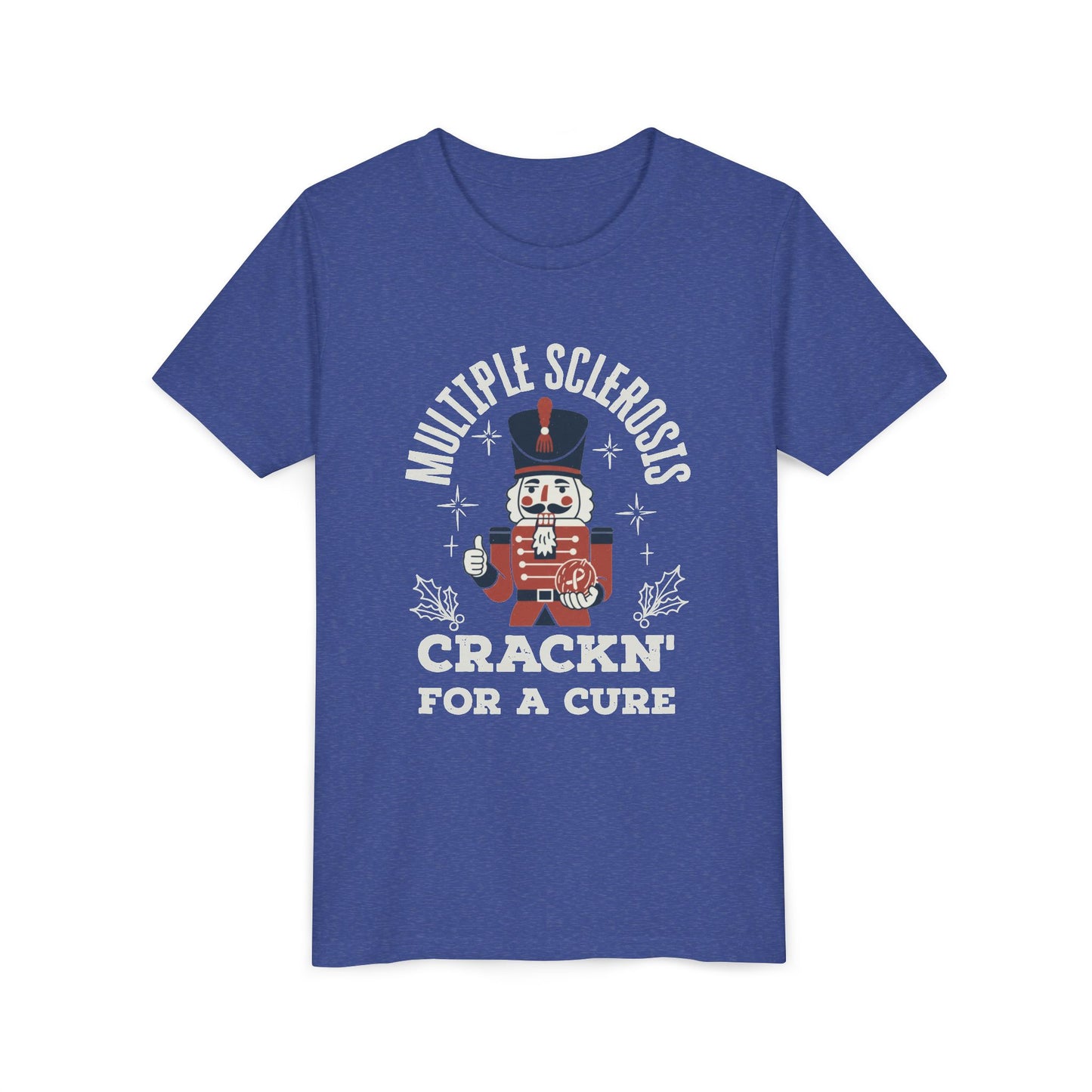 Youth "Crackn' For a Cure" Holiday Short Sleeve Tee for MS Awareness
