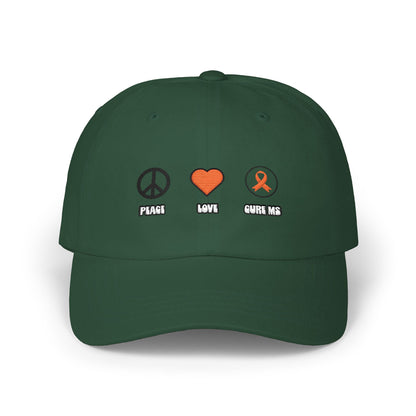 Peace Love CURE MS Dad Cap