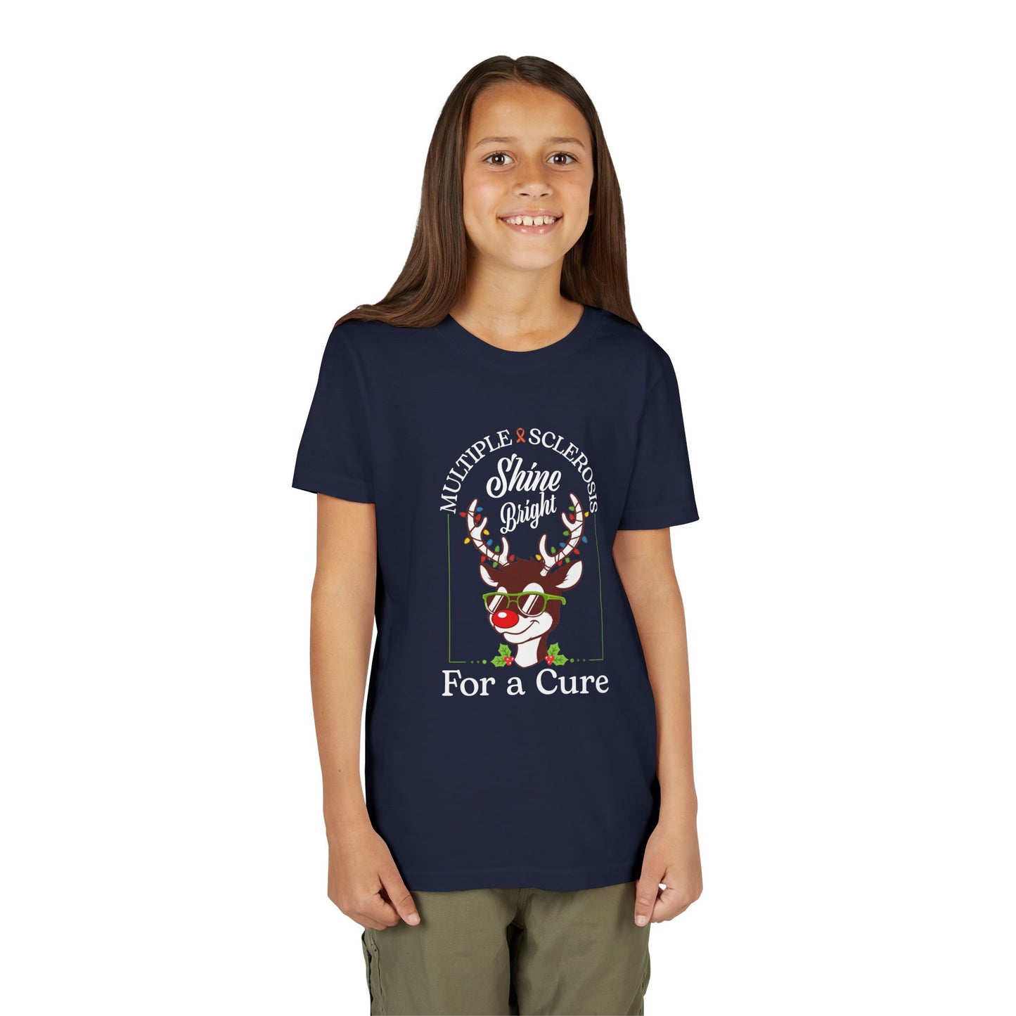 Youth Shine Bright For a Cure Tee MS Awareness Holiday Shirt