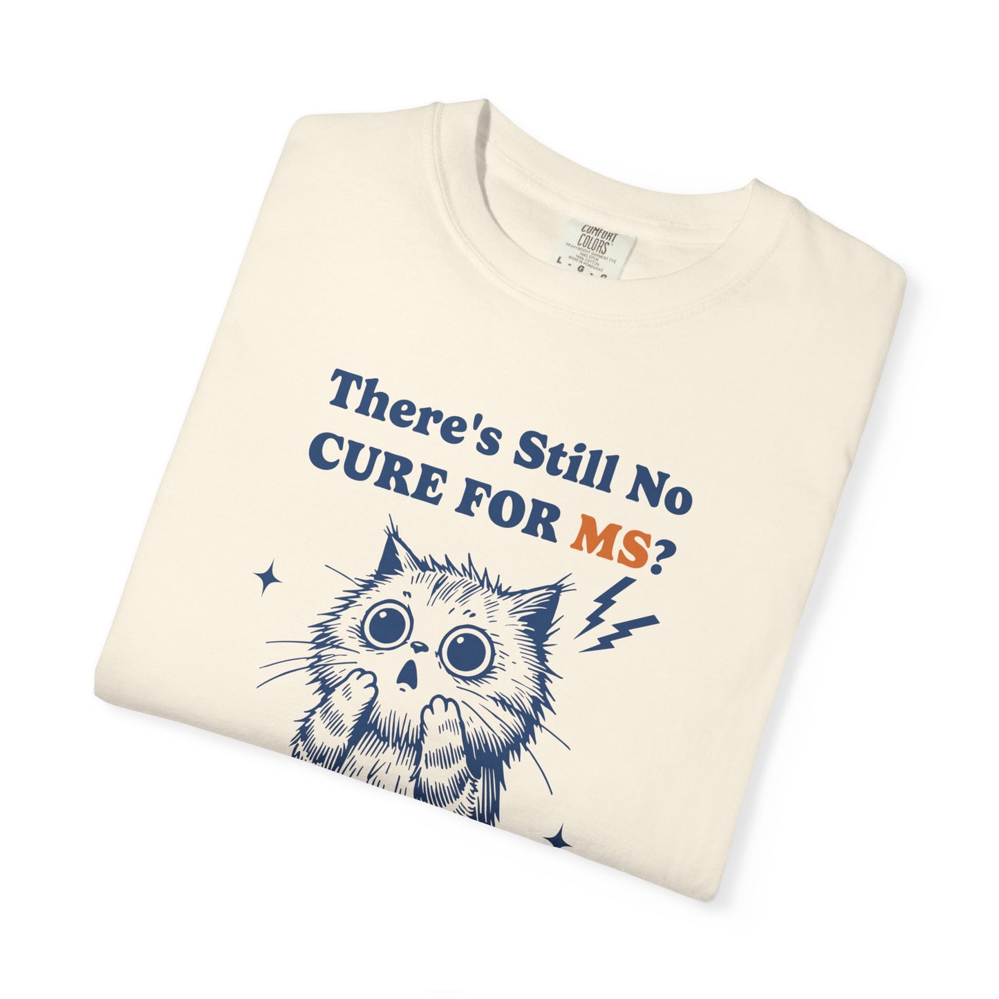 Cute Cat MS Awareness T-Shirt, Unisex Garment-Dyed Tee, "My Flabbers Have Been Gasted" MS Awareness T-Shirt  Funny Cat Shirt, Animal Lover Gift, Humor for MS Awareness
