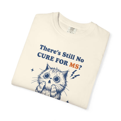 Cute Cat MS Awareness T-Shirt, Unisex Garment-Dyed Tee, "My Flabbers Have Been Gasted" MS Awareness T-Shirt  Funny Cat Shirt, Animal Lover Gift, Humor for MS Awareness
