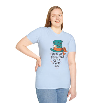 Mad For a Cure T-Shirt, Team MS Shirt, Unisex Softstyle Tee, Cure Awareness Tee, Fun Gift for Alice in Wonderland Fans, Birthday Gift, [...]