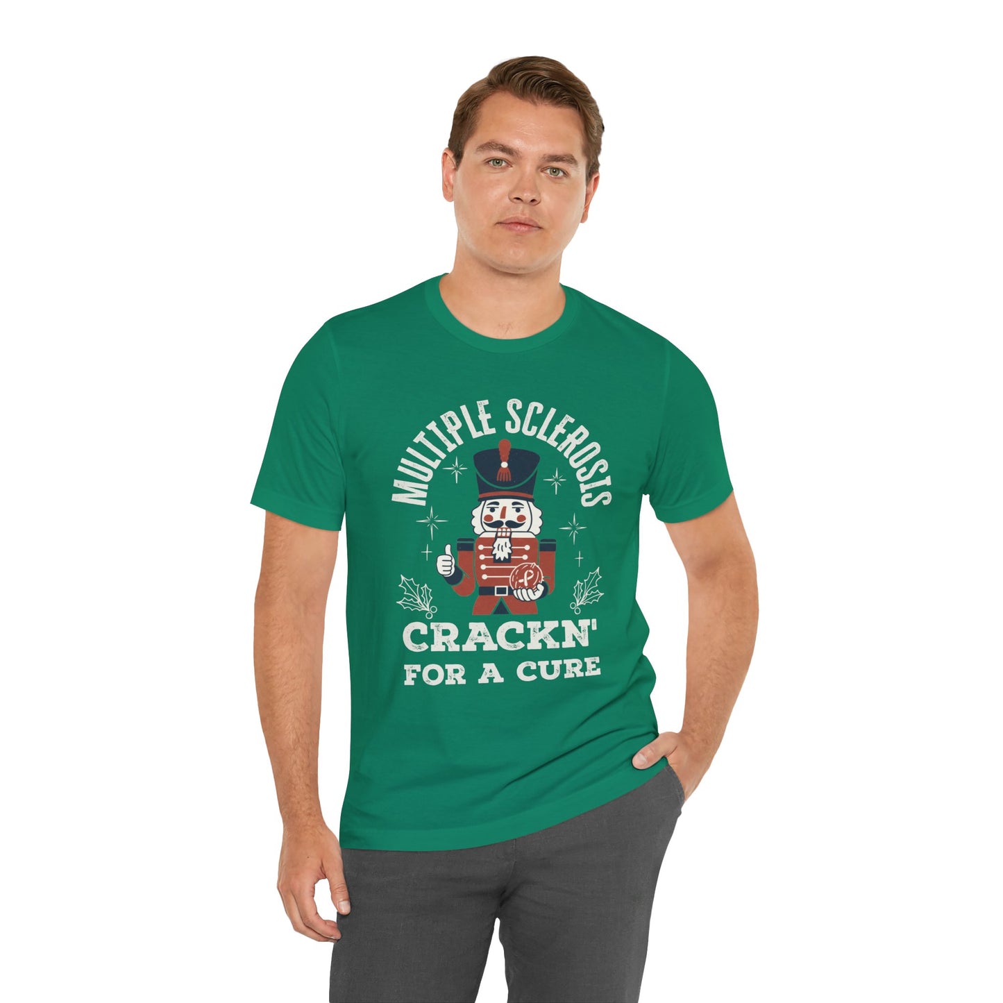 Crack'n For A Cure Nutcracker Adult Tee Multiple Sclerosis Awareness, Charity Shirt, Unisex, Gift for Supporters, Fundraising Apparel