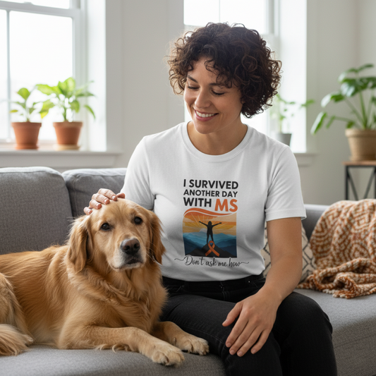 I Survived Another Day with MS T-Shirt | Multiple Sclerosis Awareness Tee | Chronic Illness Warrior Shirt