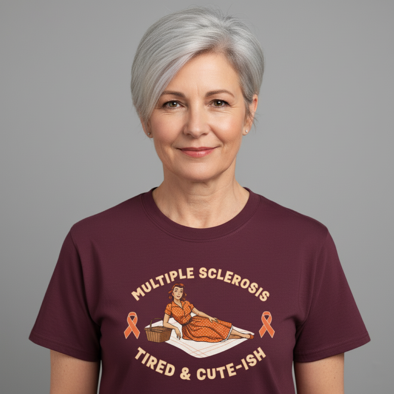 Empowering MS Awareness Tee: Tired & Cute-ish | Supportive Gift, Casual Wear, Disability Awareness, Motivational Apparel, Everyday Style