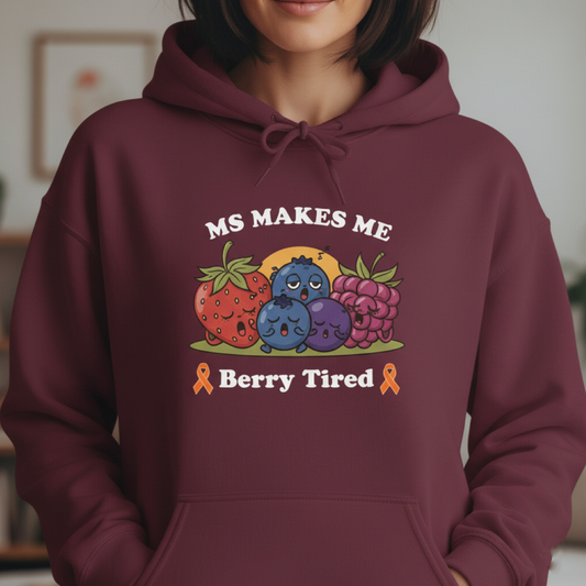Berry Tired Hoodie - Funny Fruit Sweatshirt, Unisex Apparel, Cute Gift for Fruit Lovers, Cozy Wear, Humor Clothing