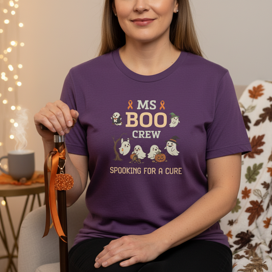 MS Boo Crew Unisex T-shirt -  Festive Fall T-Shirt for MS Awareness and Halloween