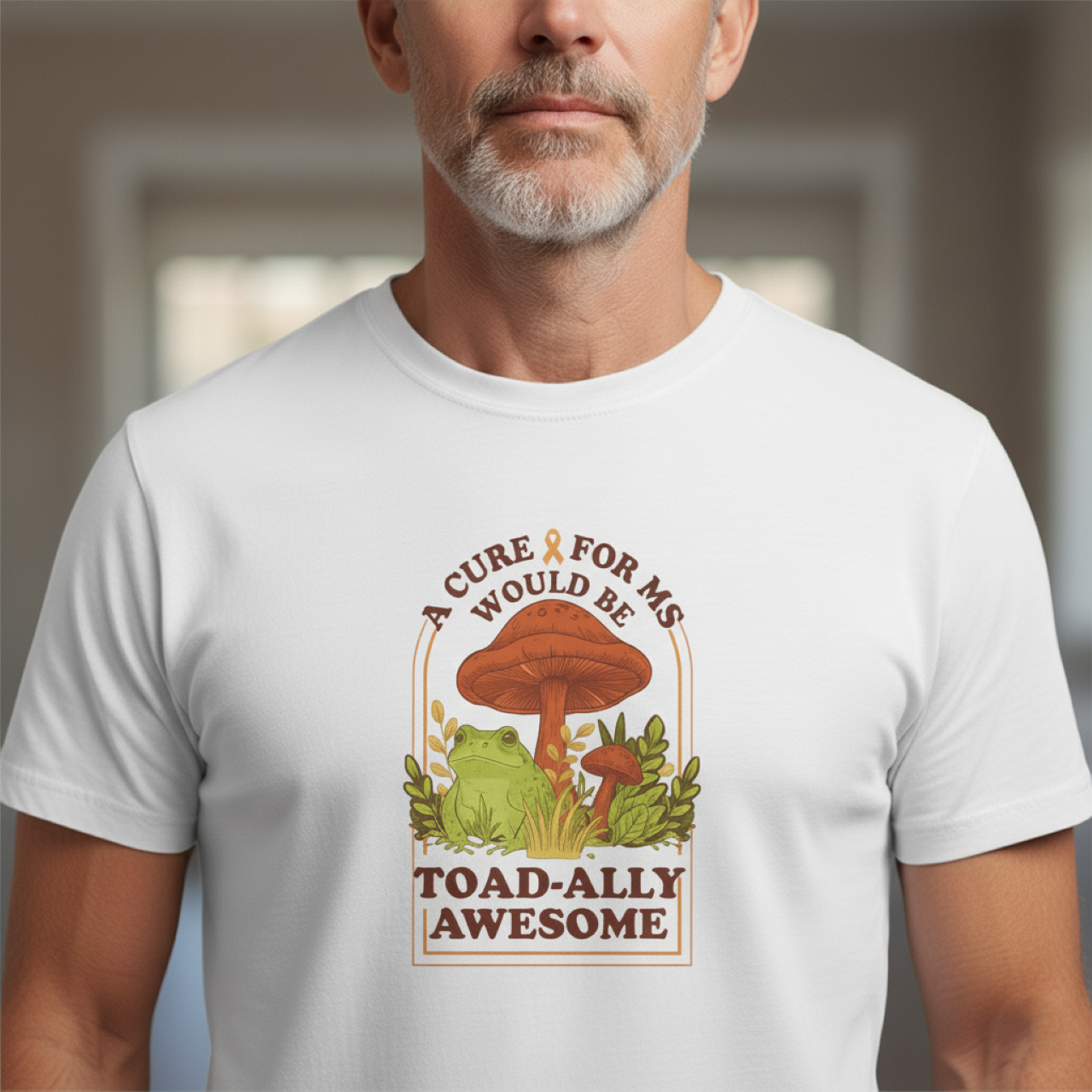 A Toad-ally Awesome Cure for MS T-Shirt Unisex Adult, Funny Mushroom Shirt, Nature Lover Gift, MS Awareness