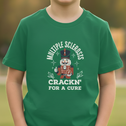 Youth "Crackn' For a Cure" Holiday Short Sleeve Tee for MS Awareness