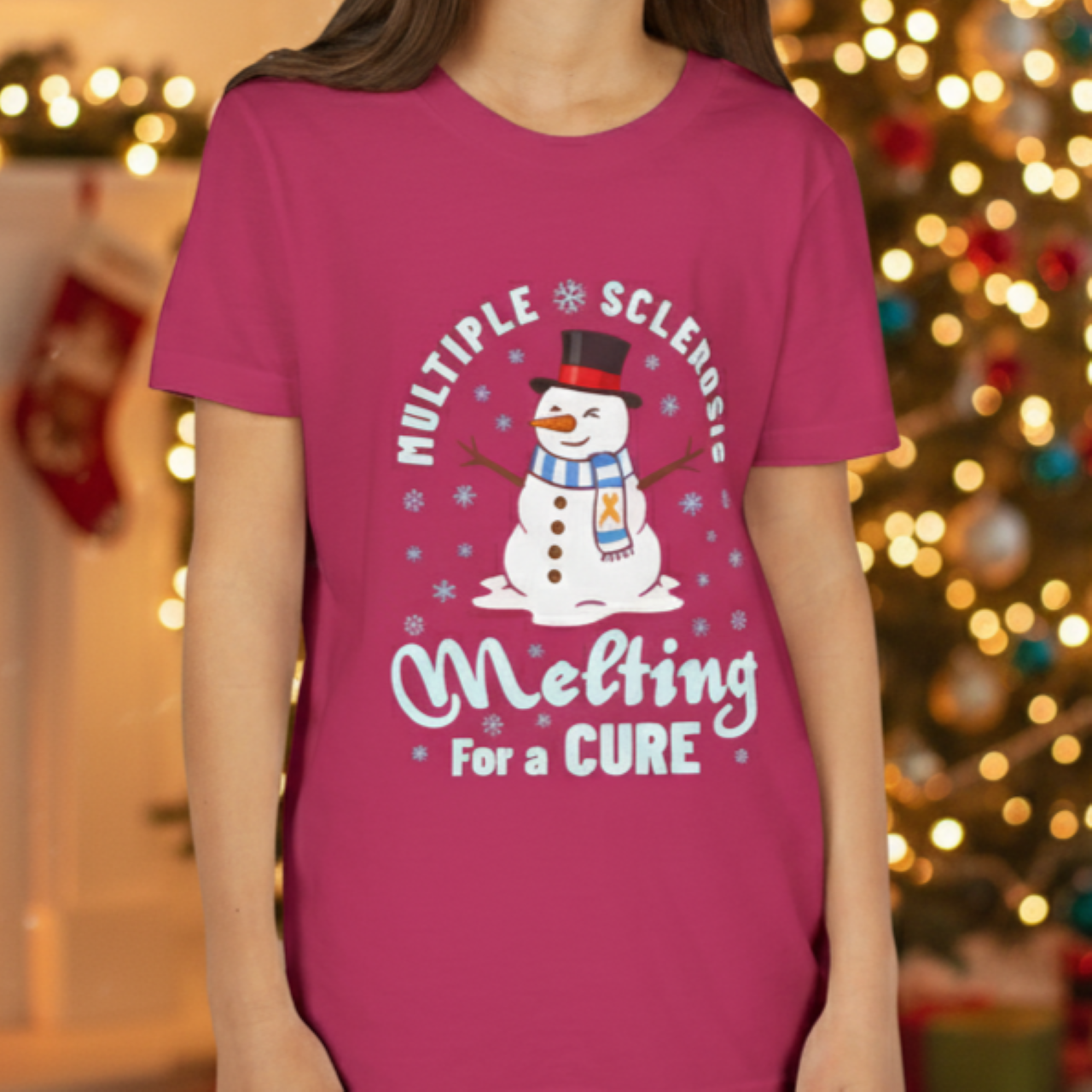 Youth "Melting For A Cure" Short Sleeve Tee for Multiple Sclerosis Awareness