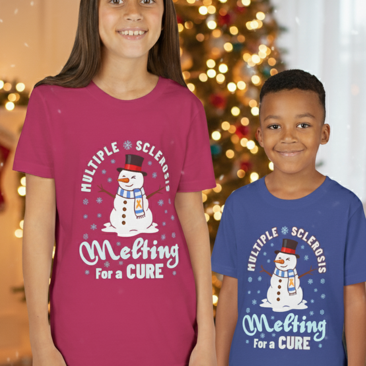 Youth "Melting For A Cure" Short Sleeve Tee for Multiple Sclerosis Awareness