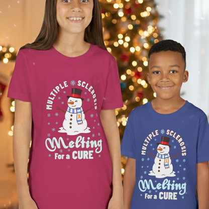 Youth "Melting For A Cure" Short Sleeve Tee for Multiple Sclerosis Awareness