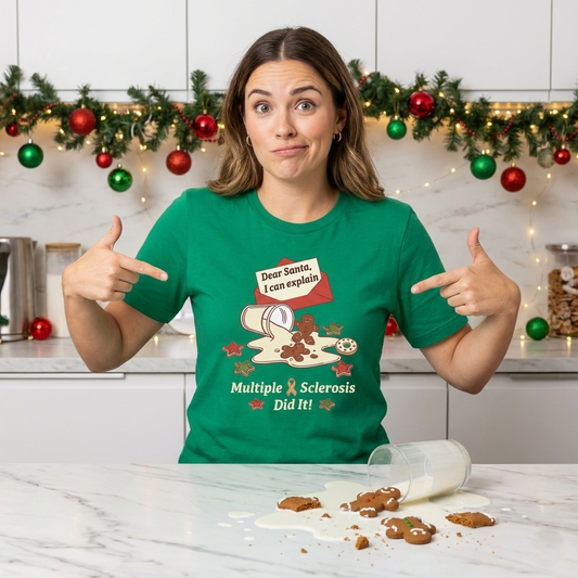 FUNNY Dear Santa MS Did it! Unisex Tee, Multiple Sclerosis Awareness, Charity Shirt, Unisex, Gift for Supporters, Fundraising Apparel