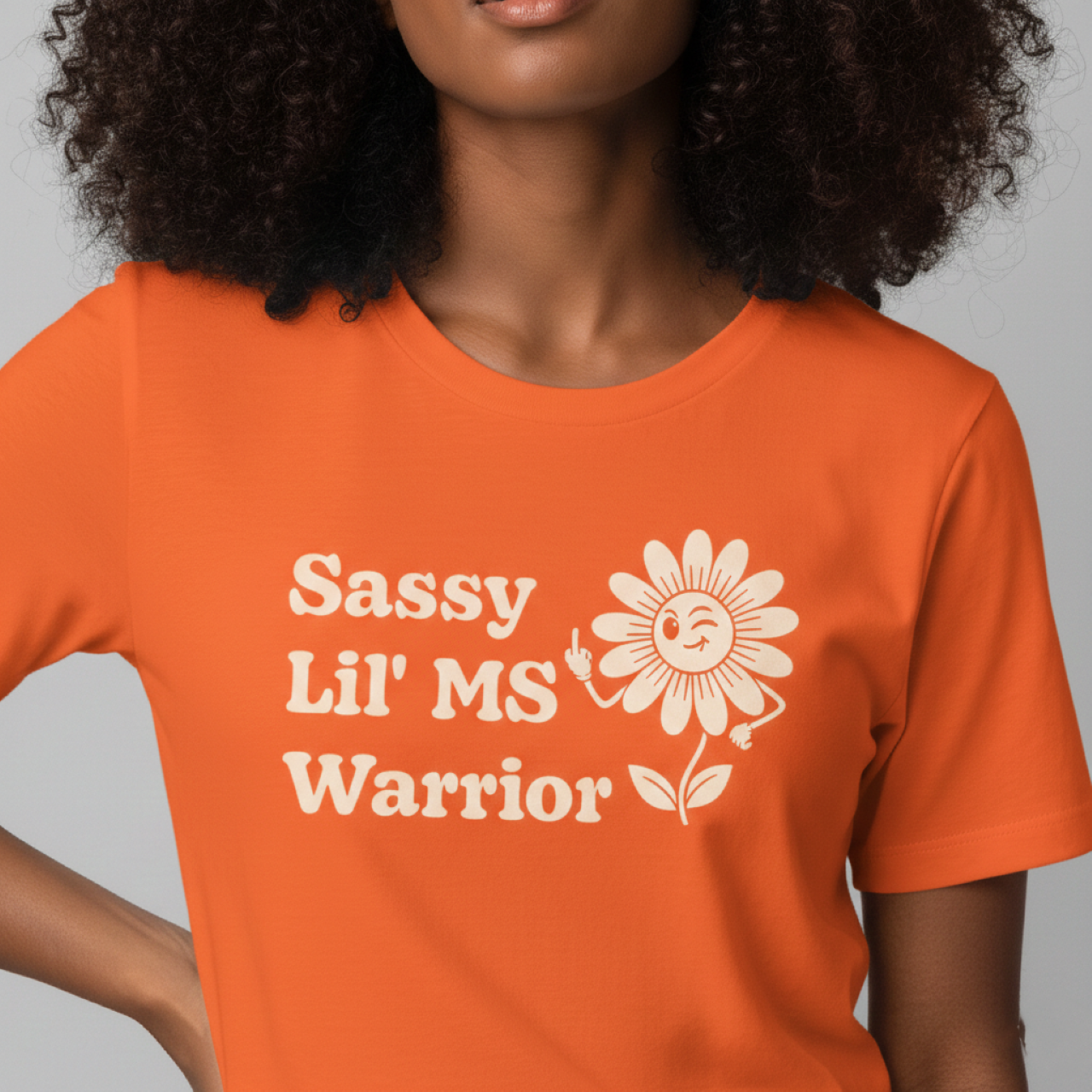 Sassy Lil MS Warrior Women's Graphic Tee – Multiple Sclerosis Awareness & Empowerment Shirt