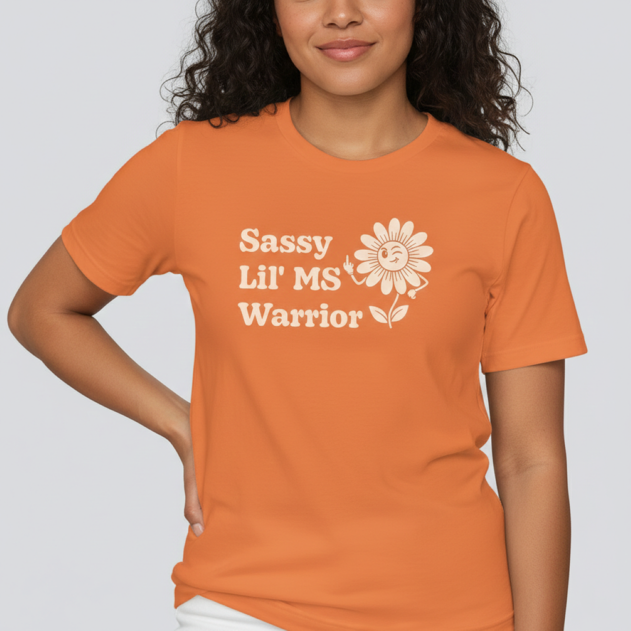 Sassy Lil MS Warrior Women's Graphic Tee – Multiple Sclerosis Awareness & Empowerment Shirt