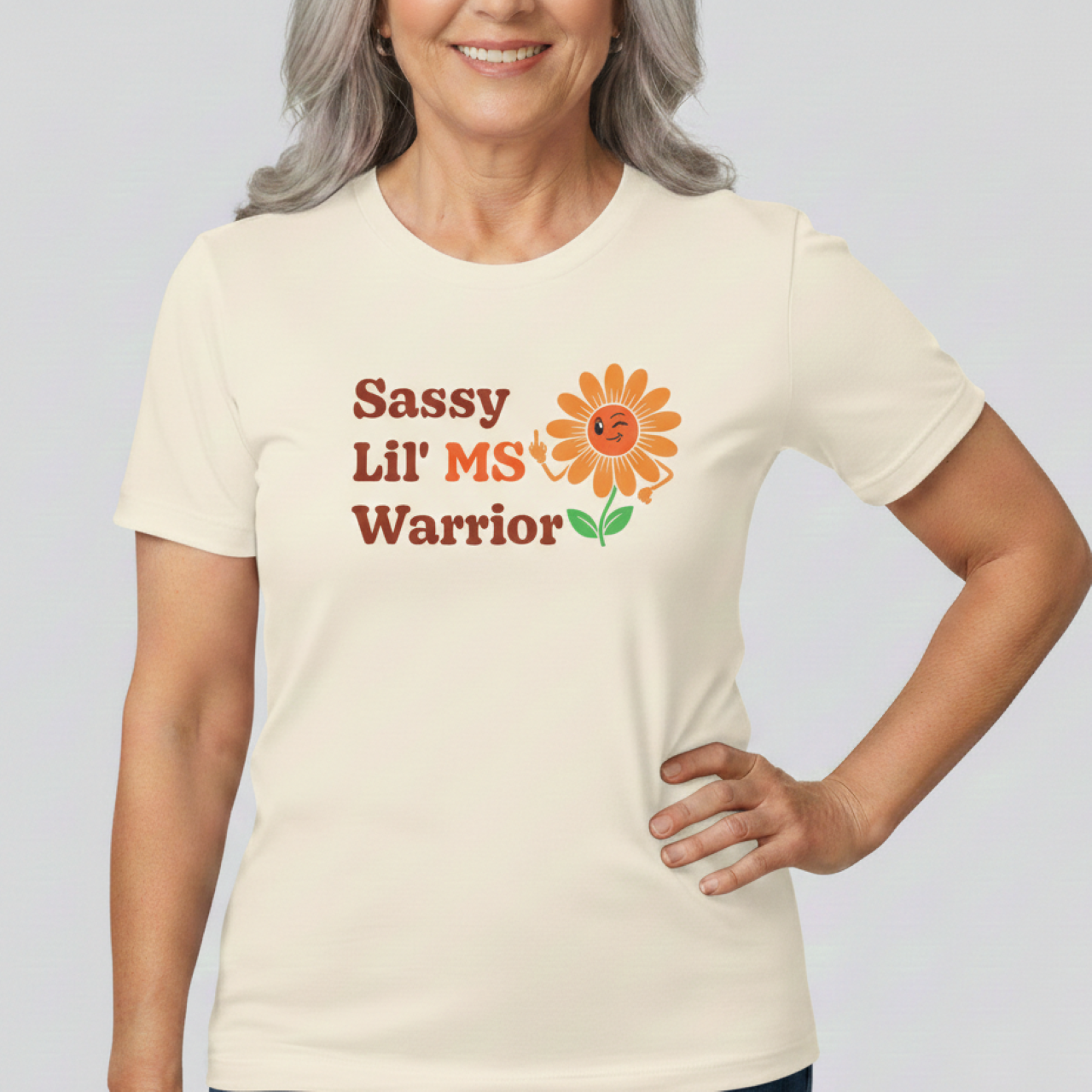 Sassy Lil MS Warrior Women's Graphic Tee – Multiple Sclerosis Awareness & Empowerment Shirt