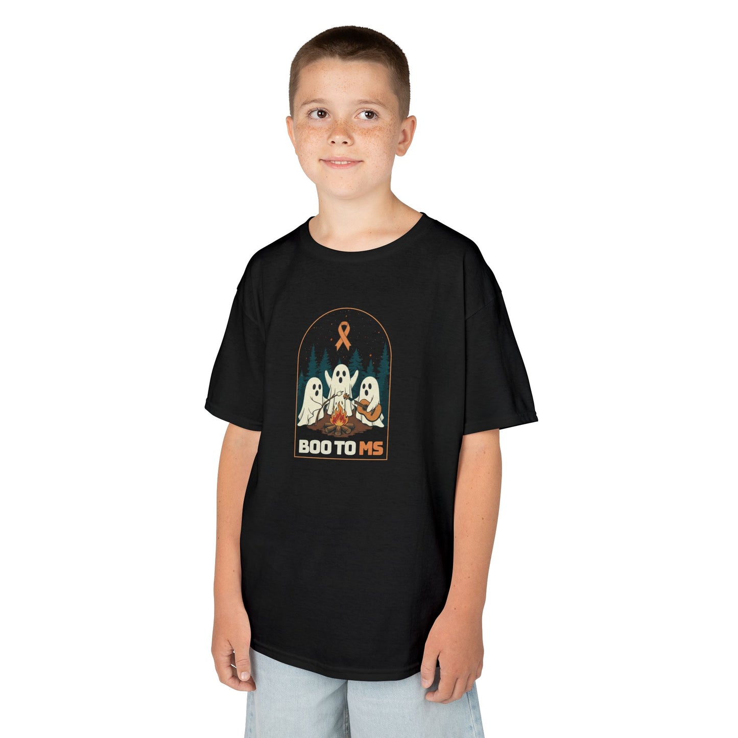 Kids Cute Boo to MS - Unisex Tee Kids for Halloween and Multiple Sclerosis Awareness