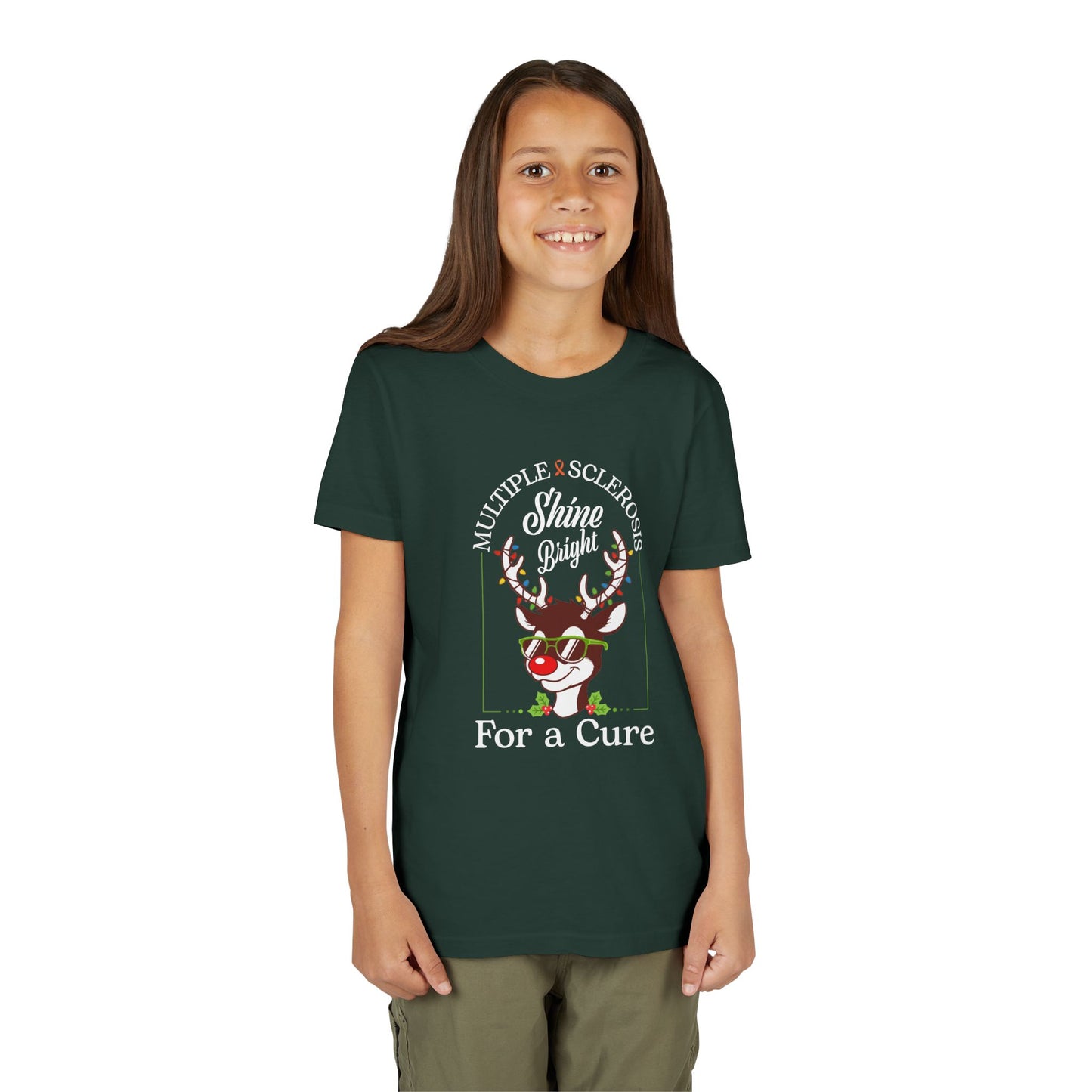 Youth Shine Bright For a Cure Tee MS Awareness Holiday Shirt