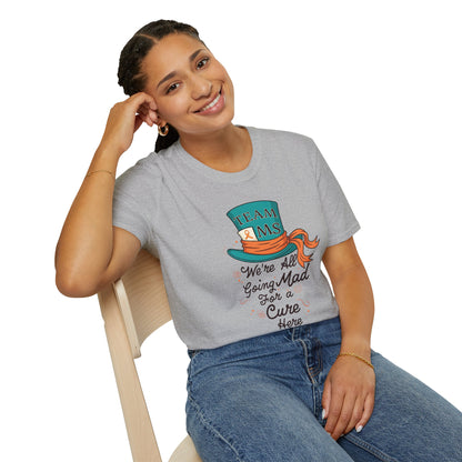 Mad For a Cure T-Shirt, Team MS Shirt, Unisex Softstyle Tee, Cure Awareness Tee, Fun Gift for Alice in Wonderland Fans, Birthday Gift, [...]
